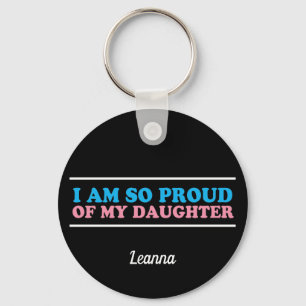 Proud of My Transgender Daughter Mama Monogram Schlüsselanhänger
