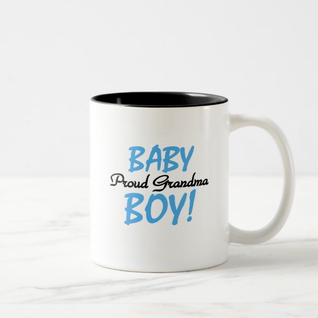 Proud Oma Baby Boy T Shirts und Geschenke Zweifarbige Tasse (Rechts)