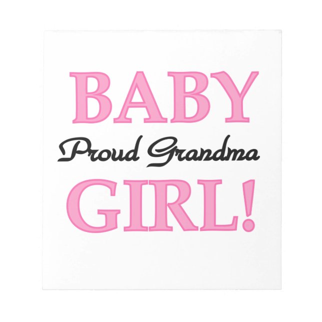 Proud Oma Baby Girl Geschenke Notizblock (Vorderseite)
