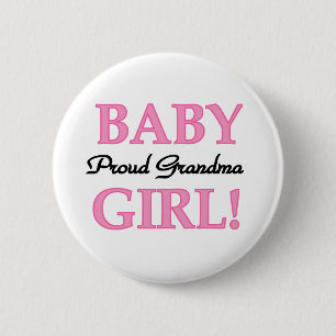 Proud Oma Baby Girl Tshirts und Geschenke Button