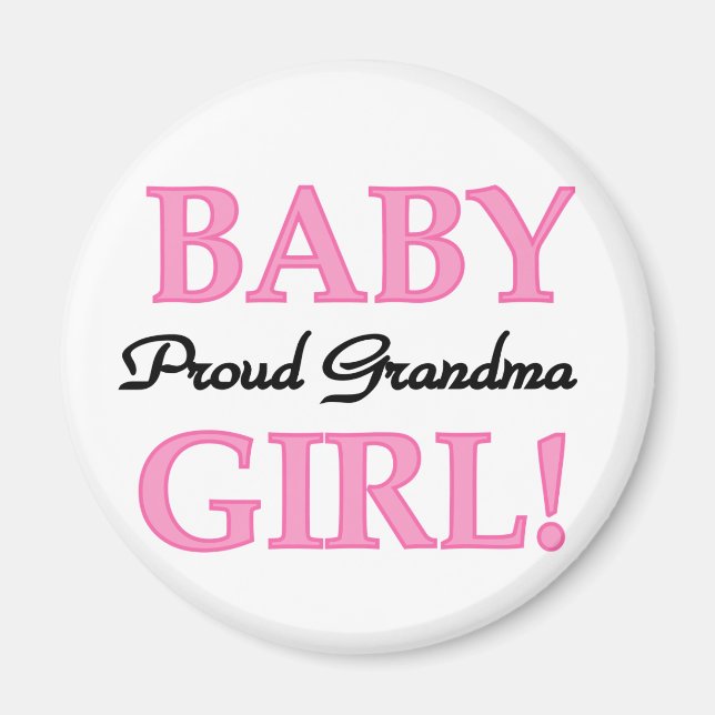 Proud Oma Baby Girl Tshirts und Geschenke Magnet (Vorne)