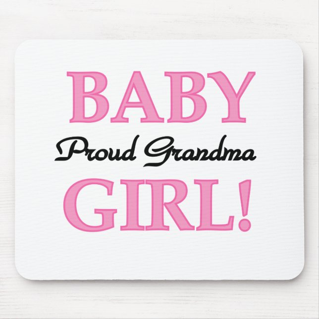 Proud Oma Baby Girl Tshirts und Geschenke Mousepad (Vorne)
