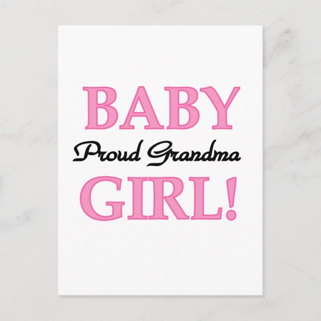 Proud Oma Baby Girl Tshirts und Geschenke Postkarte (Vorderseite)