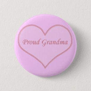 Proud Oma Button, rosa Button