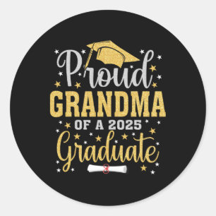 Proud Oma Cl von 2025 Graduate T-Shirts Proud Gran Runder Aufkleber