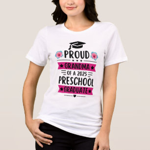 Proud Oma Class of 2025 Preschool Graduate Tri-Blend Shirt