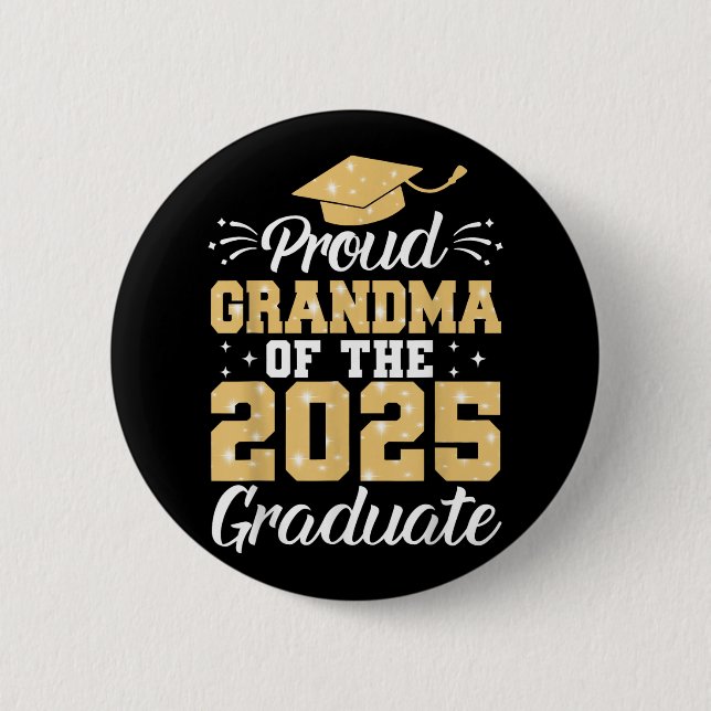 Proud Oma des Graduate Abschluss Gran Gran 2025 Button (Vorderseite)