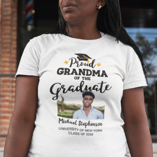 Proud Oma des Graduierten Foto Name T - Shirt