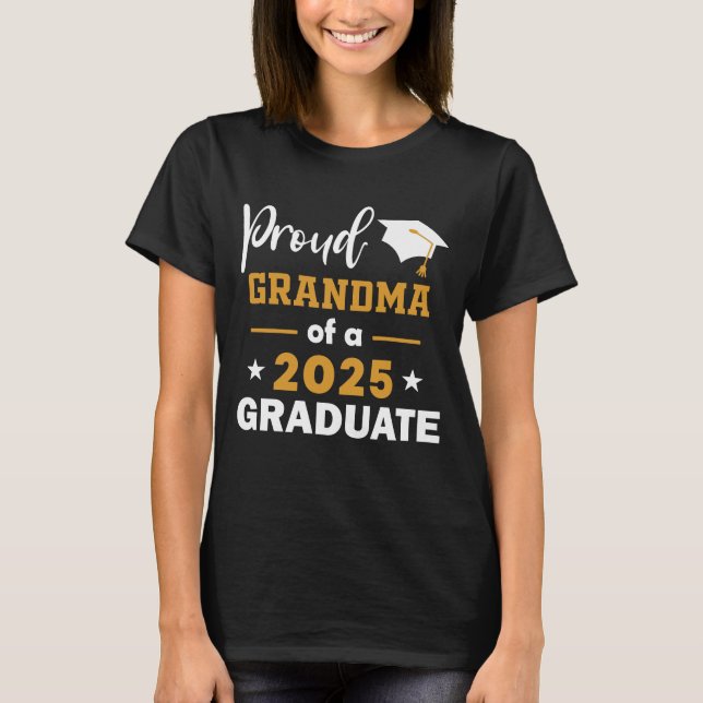 Proud Oma einer 2025-Grad-Klasse von 2025 T-Shirt (Vorderseite)