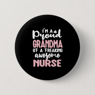 Proud Oma einer Nurse-Großmutter-Krankenpflege Button