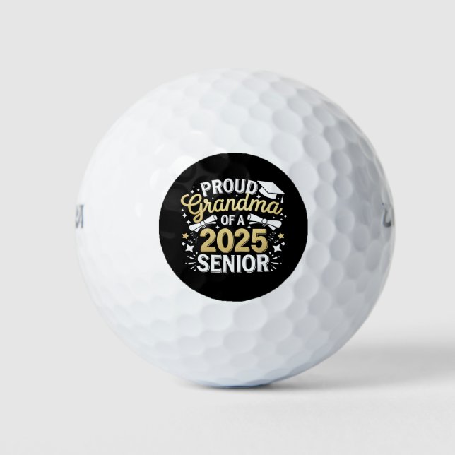 Proud Oma eines Abschlusses mit Abschluss 2025 Gol Golfball (Vorderseite)