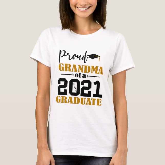 Proud Oma eines Absolventen 2021 T-Shirt (Vorderseite)