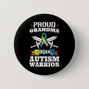 Proud Oma eines Autismus Kriegers Autistische Awar Button