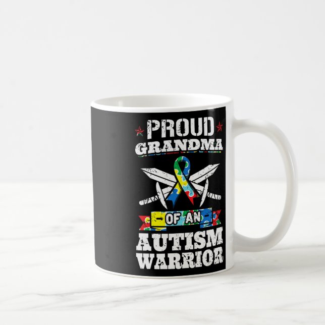 Proud Oma eines Autismus Kriegers Autistische Awar Kaffeetasse (Rechts)