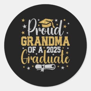 Proud Oma eines Cl von 2025 Graduate Abschluss Runder Aufkleber