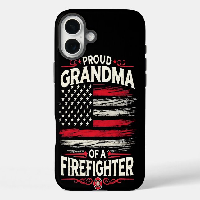 Proud Oma eines Feuerwehrmanns Case-Mate iPhone Hülle (Rückseite)