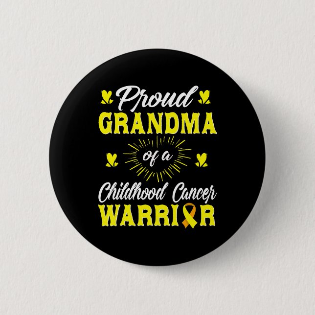 Proud Oma eines Krebserregers im Kindesalter Aware Button (Vorderseite)
