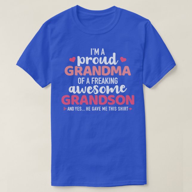 Proud Oma eines phantastischen Enkels T-Shirt (Design vorne)