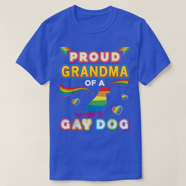 Proud Oma eines schwulen Hundes Lesben stolze LGBT T-Shirt (Design vorne)