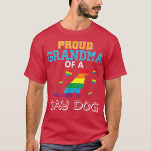Proud Oma eines schwulen Hundes Lesben stolze LGBT T-Shirt