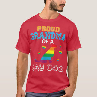 Proud Oma eines schwulen Hundes Lesben stolze LGBT T-Shirt