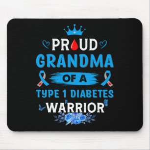 Proud Oma eines Typ-1-Diabetes-Kriegers TD1 Dia Mousepad