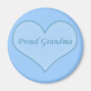 Proud Oma Magnet, blau Magnet