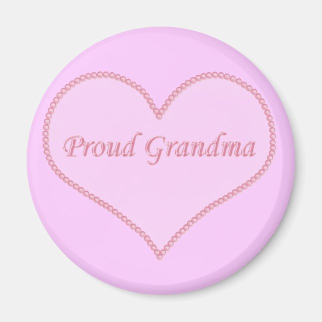 Proud Oma Magnet, Rosa Magnet (Vorne)