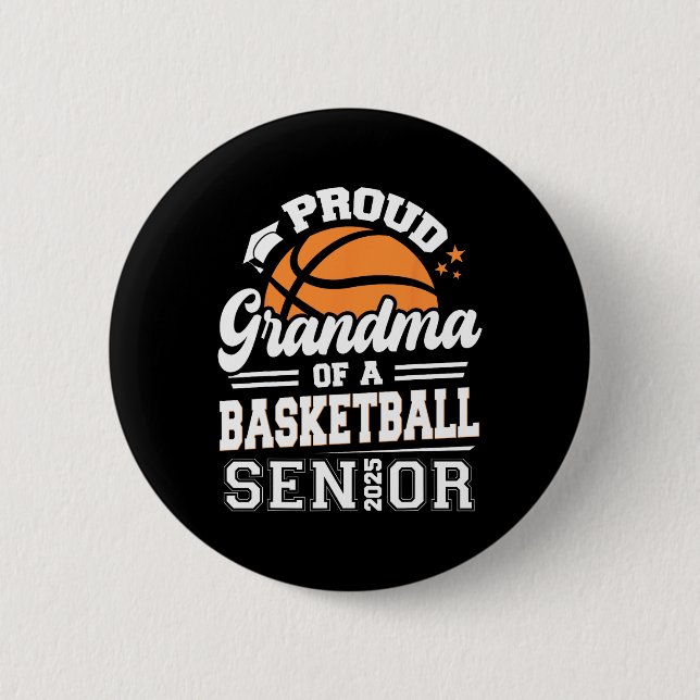 Proud Oma of a Senior Sketch Abschluss 2025 Button (Vorderseite)