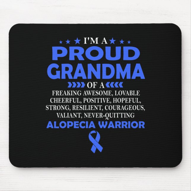 Proud Oma of Alopecia Kriegrior Mousepad (Vorne)