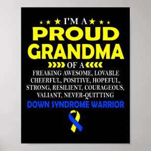 Proud Oma of Down Syndrome Warrior Poster