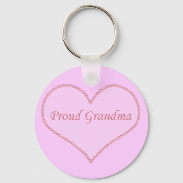 Proud Oma Schlüsselanhänger, rosa Schlüsselanhänger (Vorderseite)