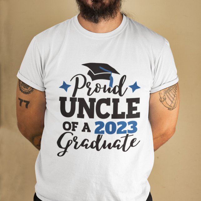 Proud Onkel 2022 Absolvent schwarzen blauen Tassel T-Shirt (Von Creator hochgeladen)