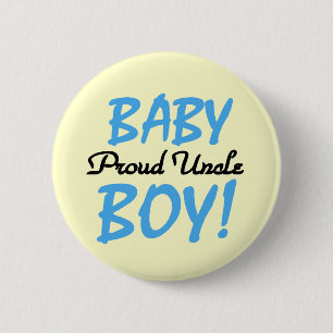 Proud Onkel Baby Boy T - Shirt und Geschenke Button
