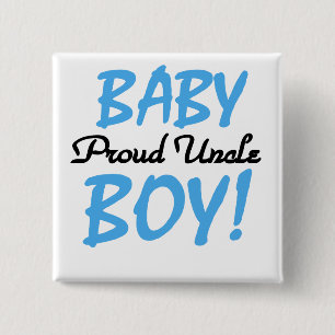 Proud Onkel Baby Boy T - Shirt und Geschenke Button