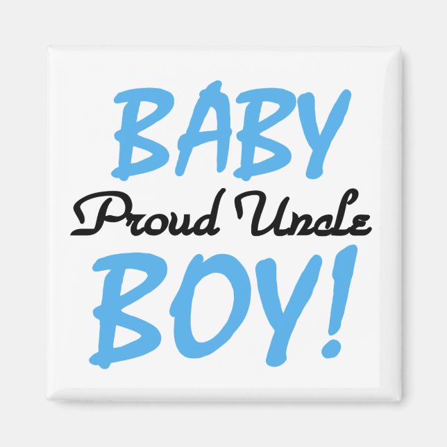 Proud Onkel Baby Boy T - Shirt und Geschenke Magnet (Vorne)