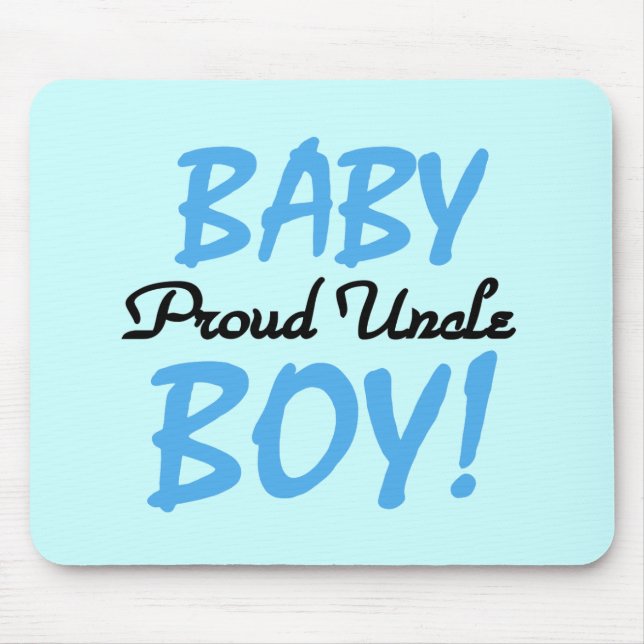 Proud Onkel Baby Boy T - Shirt und Geschenke Mousepad (Vorne)