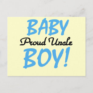 Proud Onkel Baby Boy T - Shirt und Geschenke Postkarte