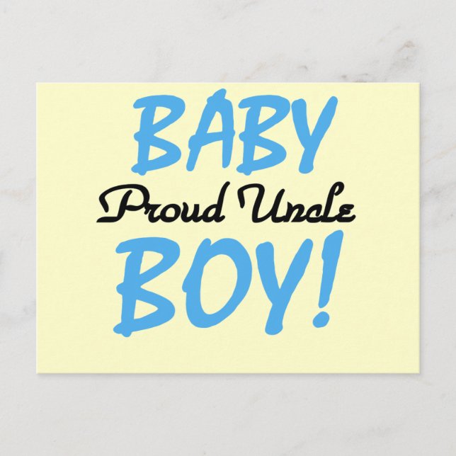 Proud Onkel Baby Boy T - Shirt und Geschenke Postkarte (Vorderseite)