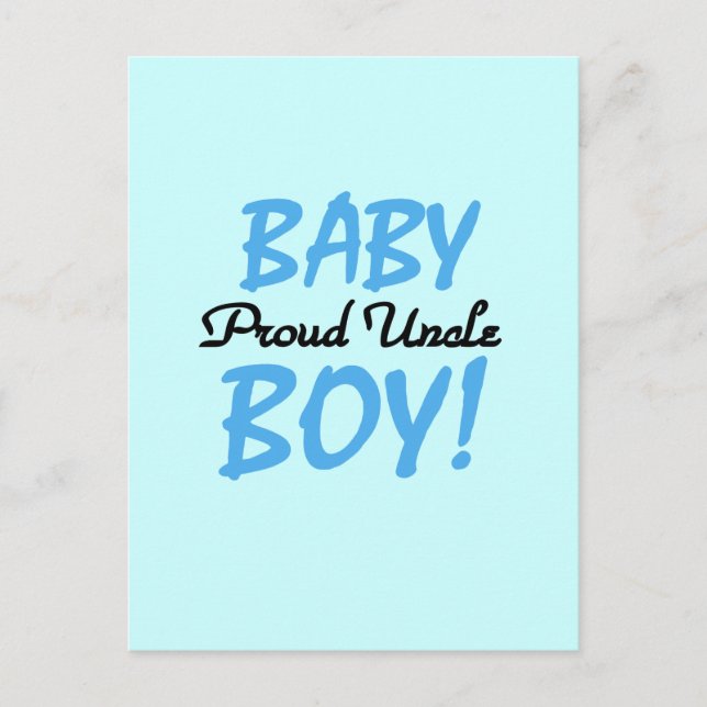 Proud Onkel Baby Boy T - Shirt und Geschenke Postkarte (Vorderseite)