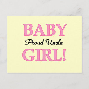 Proud Onkel Baby Girl Tshirts und Geschenke Postkarte