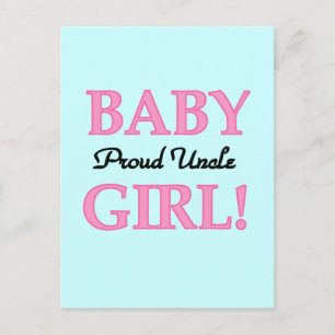 Proud Onkel Baby Girl Tshirts und Geschenke Postkarte