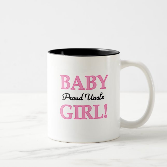 Proud Onkel Baby Girl Tshirts und Geschenke Zweifarbige Tasse (Rechts)