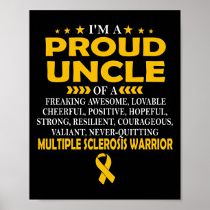 Proud Onkel der Multiplen Sklerose Krieger Poster
