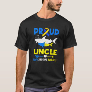 Proud Onkel Shark Down Syndrome Awareness T21 T-Shirt