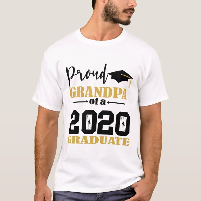 Proud Opa eines Absolventen 2020 T-Shirt (Vorderseite)