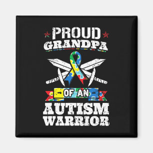 Proud Opa eines Autismus Kriegers Autistische Ware Magnet