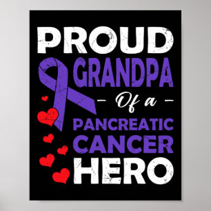 Proud Opa eines krebserregenden Helden-Kriegers Poster