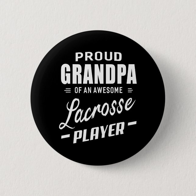 Proud Opa eines Phantastischen Lacrosse Players Button (Vorderseite)