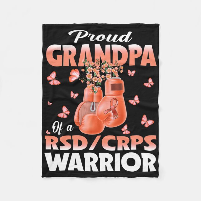 Proud Opa eines Rsd Crps Krieger Bewusstsein Boxi Fleecedecke (Vorderseite)
